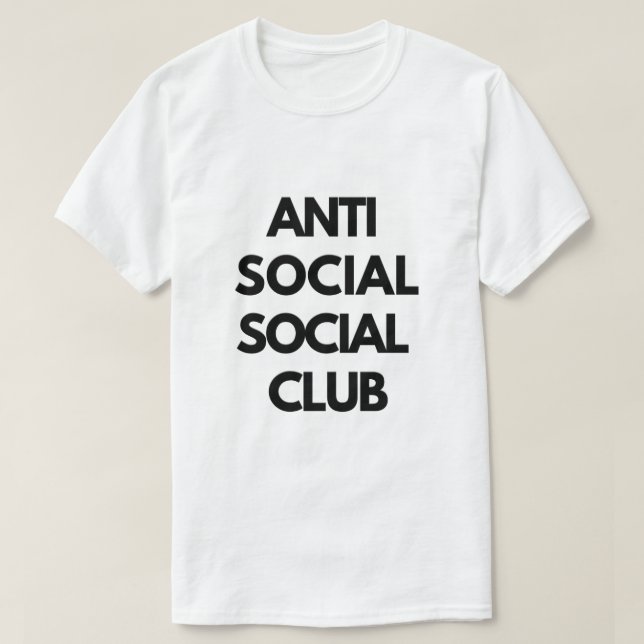Camiseta Clube Social Anti Social (Frente do Design)