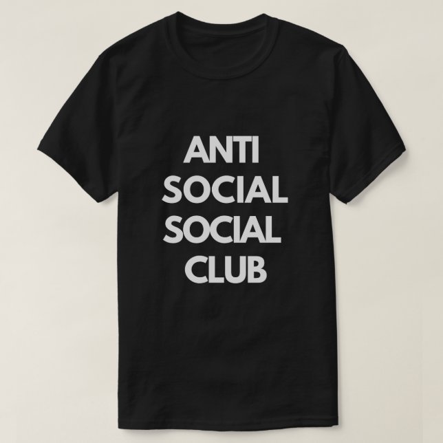 Camiseta clube social anti social (Frente do Design)