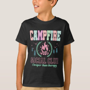 Camiseta Clube Social da Fogueira Amante de Acampamento Div