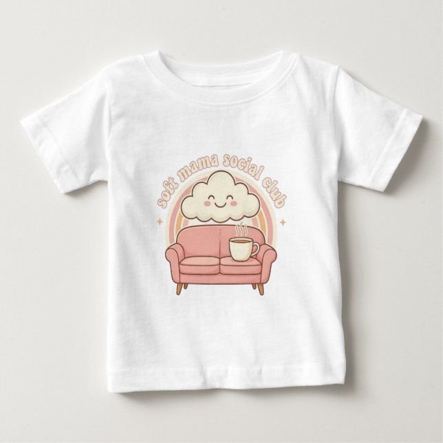 Camiseta Clube Social da Mamãe Soft Design Arco-Íris | M Fo (Frente)