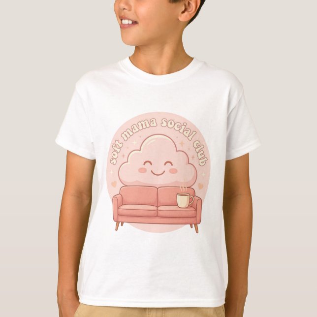 Camiseta clube social da mamãe soft, maternidade soft, mamã (Frente)