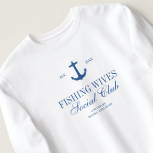 Camiseta Clube Social de Esposas de Pesca com Roteiro Moder