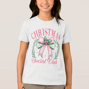 Camiseta Clube Social de Natal Coquette Laço Rosa Feminino