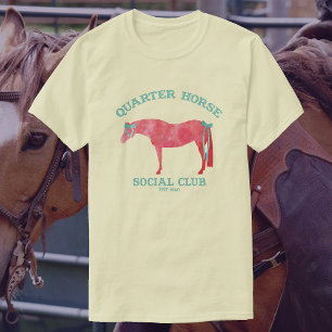 Camiseta Clube Social do Cavalo Quarto de Milha Cavalo Ru