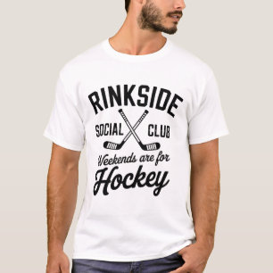 Camiseta Clube Social Rinkside Vibes de Hóquei no Gelo Retr
