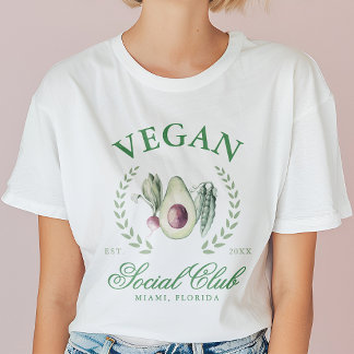 Camiseta Clube Social Vegano Personalizado Local e Ano