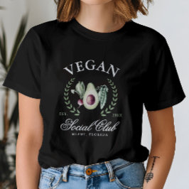 Camiseta Clube Social Vegano Personalizado Local e Ano