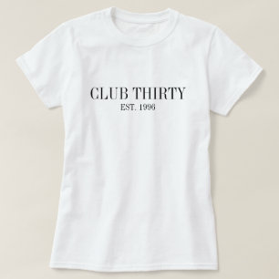 Camiseta Clube Trinta Simples Moderno Aniversário Personali