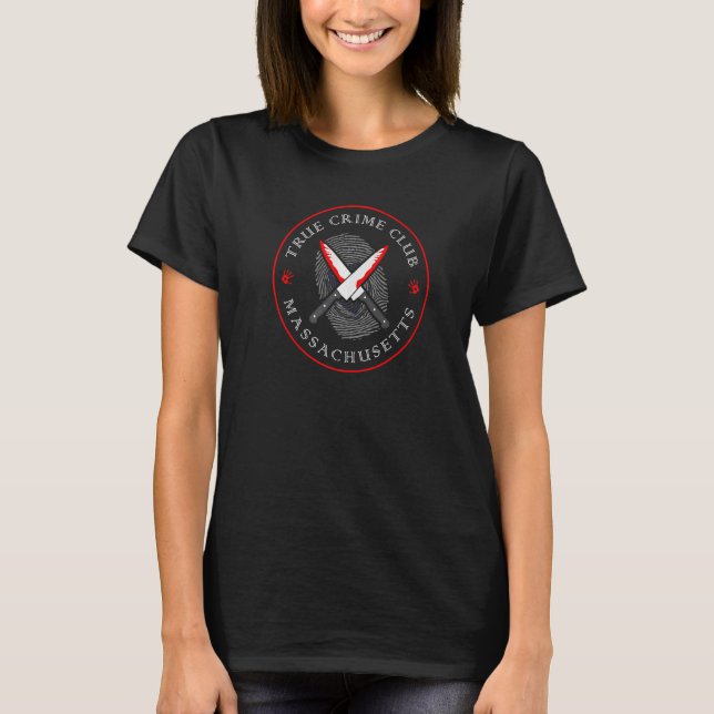 Camiseta Clube True Crime Massachusetts, Murderino Murder S (Frente)
