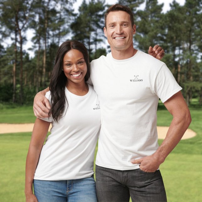 Camiseta Clubs de Golfe de Nome Personalizado Clássico (Classic Personalized Name Golf Clubs T-Shirt)