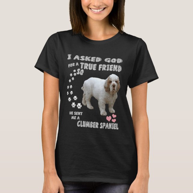 Camiseta Clumber Spaniel Dog Spaniel Mãe Pai Clumber Spani (Frente)