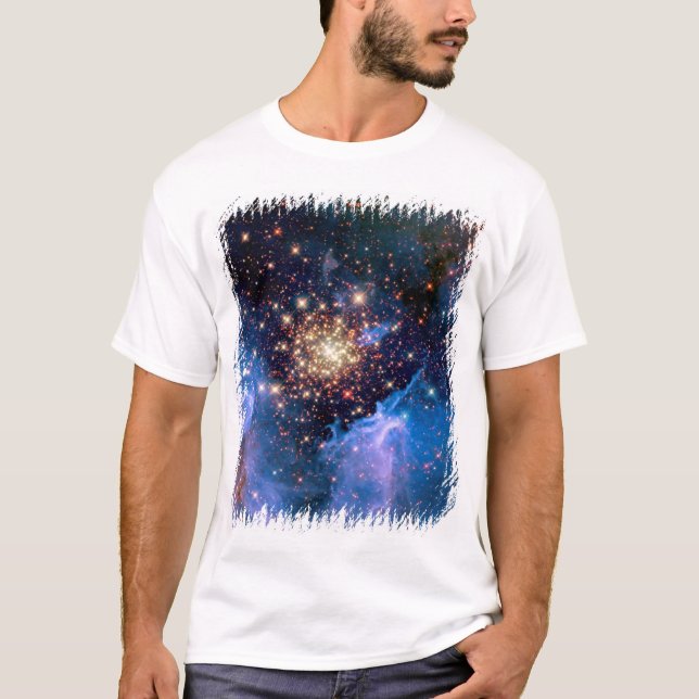 Camiseta Cluster com Estrela NGC 3603 - Foto do Espaço Hubb (Frente)