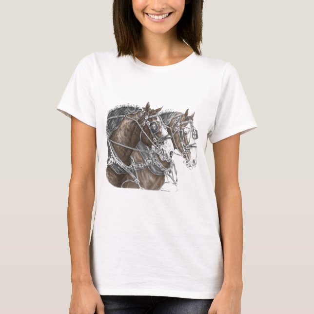 Camiseta Clydesdale Draft Horse Team (Frente)