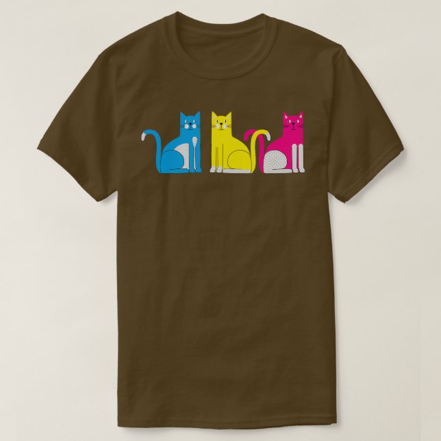 Camiseta CMYK cats 1 (Frente do Design)