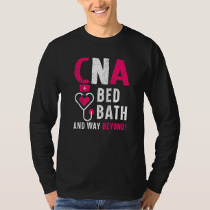 Camiseta CNA Banho na Cama e Além Enfermagem Certificada As