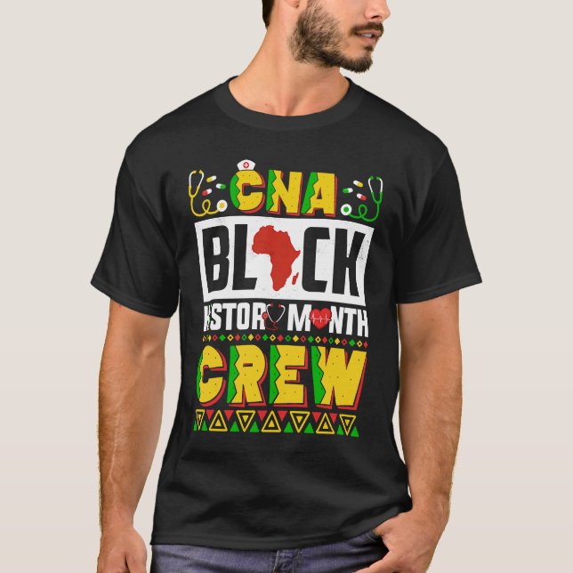 Camiseta CNA Black History Month Nurse Crew African America (Frente)