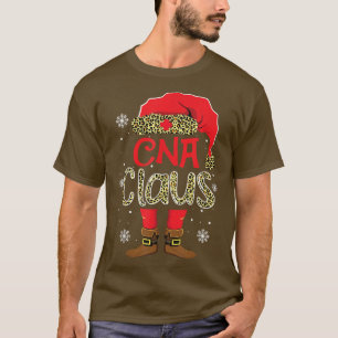 Camiseta CNA Claus Christmas Santa Claus Leopard Enfermeira