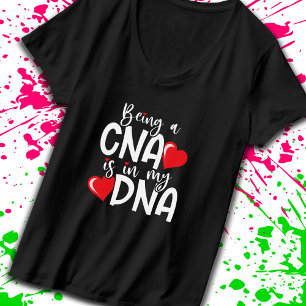 Camiseta CNA está no meu DNA - Assistente de Enfermagem Cer