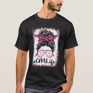 Camiseta Cna Life Coque Desgrenhado Pink Leopard Bleached D