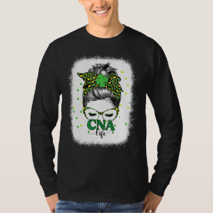 Camiseta Cna Life Messaging Bun Leopard St Patricks Da