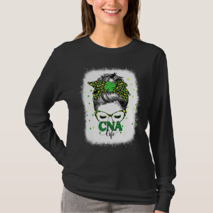 Camiseta Cna Life Messaging Bun Leopard St Patricks Da