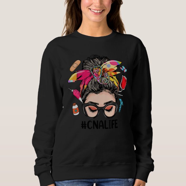 Camiseta CNA Life Messy Bun Women  CNA (Frente)