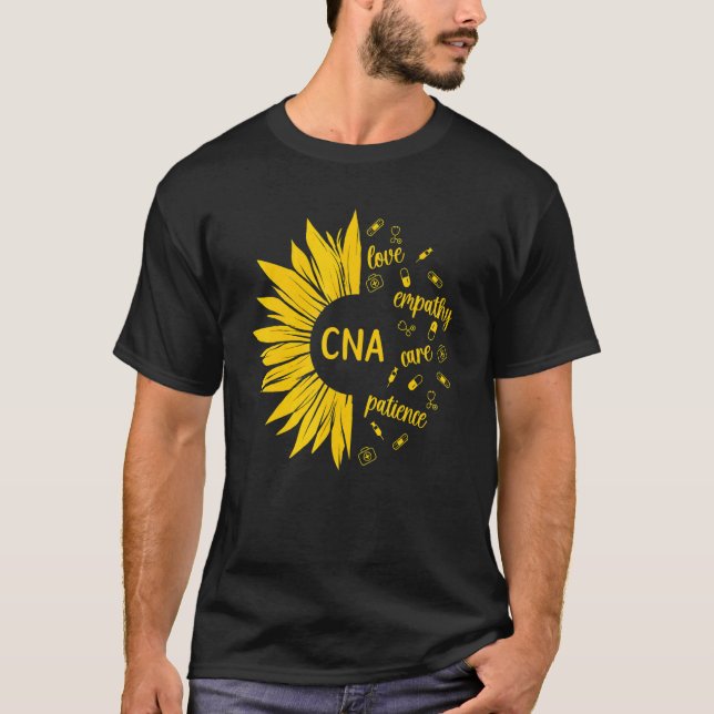 Camiseta CNA Nurse Sunflower Certified Nursing Assistant (Frente)