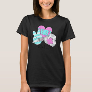 Camiseta Cna Paz Amor Enfermagem Gorros de Enfermeira Hipp