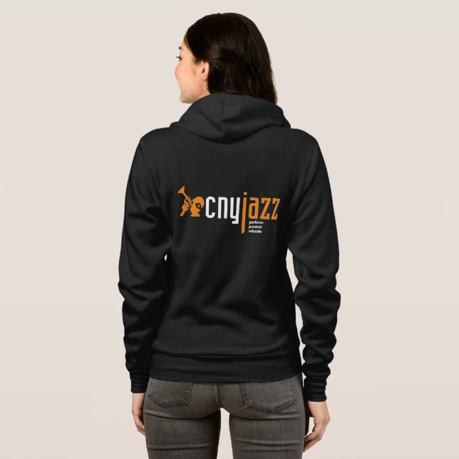 Camiseta CNY Jazz Zip Front Hoodie (Parte Traseira Completa)