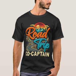 Camiseta Co-capitão de viagem de carro família viajando aca
