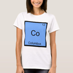 Camiseta Co - Columbus Ohio Engraçado Símbolo do Elemento Q