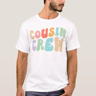 Camiseta Co-Combinação da Família Retro-Design da Cousin Cr