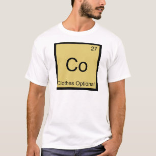 Camiseta Co - Roupas Símbolo de Elemento de Química Opcio
