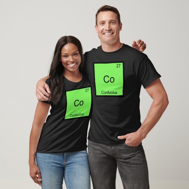 Camiseta Co - Símbolo do Elemento de Química Engra (Unissex)
