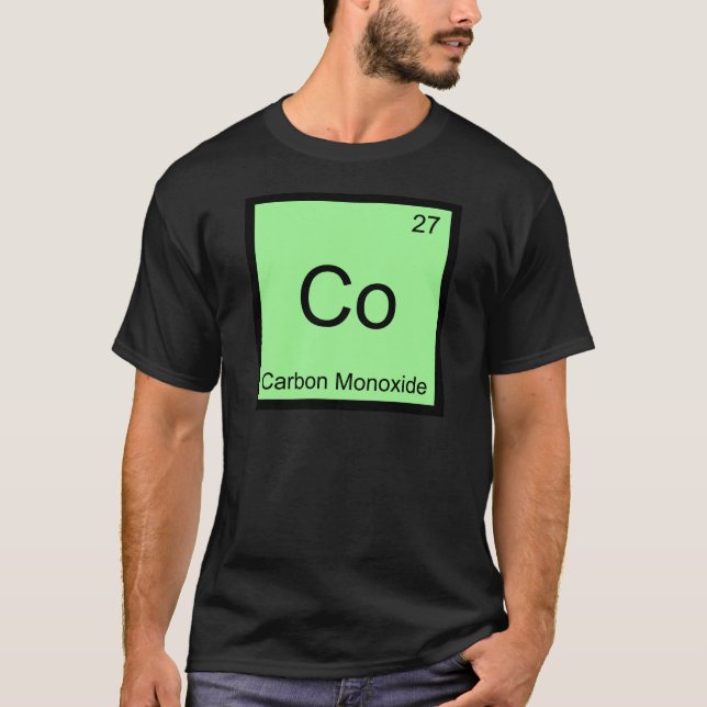 Camiseta Co - Símbolo do Elemento Químico Monóxido (Frente)