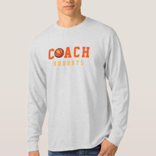 Camiseta 🏀 COACH de basquete [nome personalizado]