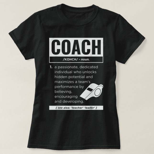 Camiseta Coach Definition Sport Games Forn Coaching Funge (Frente do Design)