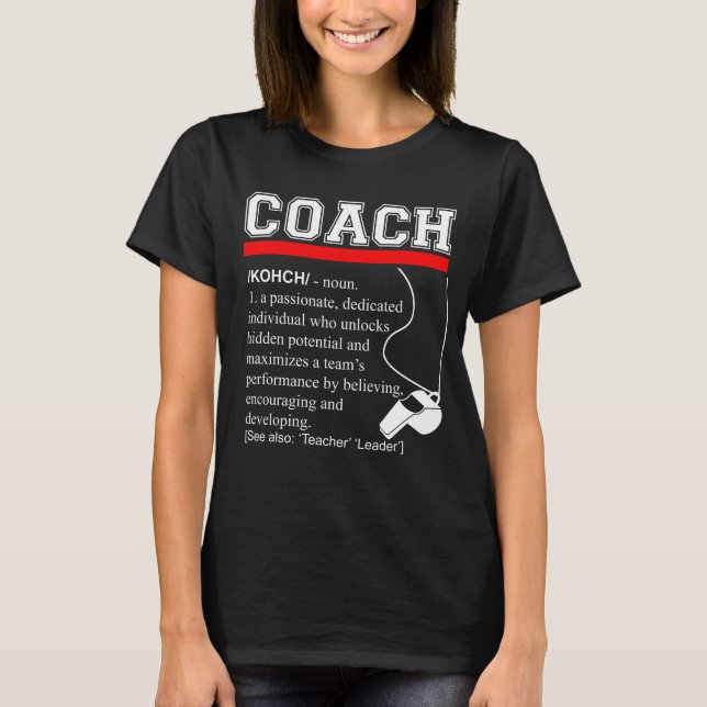 Camiseta Coach Definition Tshirt Funny Coach Tee (Frente)