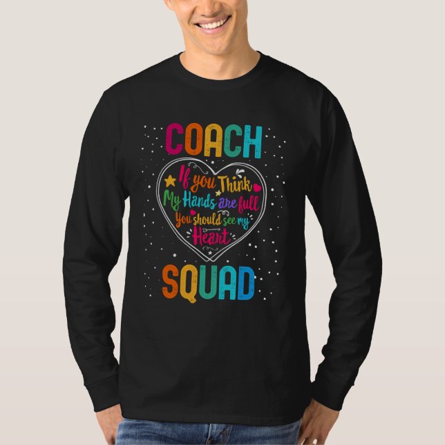 Camiseta Coach Squad Appreciation Week Back to School Heart (Frente)