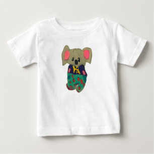 Camiseta Coala bonita com desenho de roupas humanas