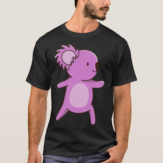 Camiseta coala coala fofo austrália pose de yoga (Frente)