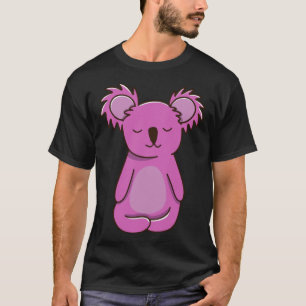 Camiseta coala coala fofo austrália pose de yoga engraçado 