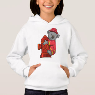 Camiseta Coala como Bombeiro com Hidrante