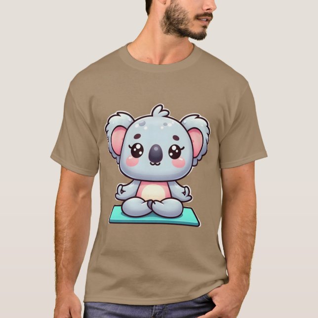 Camiseta Coala de desenho animado fofo em amigos de pose de (Frente)