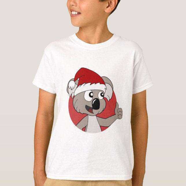 Camiseta coala de natal desenho animado  (Frente)