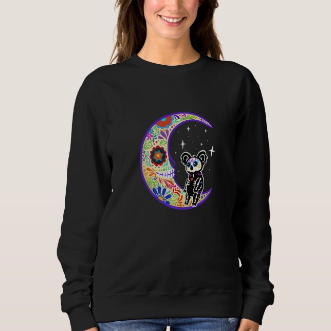 Camiseta Coala Dia De Los Muertos Skeleton Sugar Skeleton (Frente)