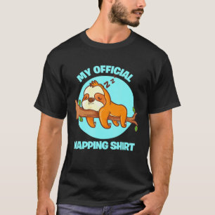 Camiseta Coala Dormindo no Bicho-Preguiça Meu Cochilo Ofici