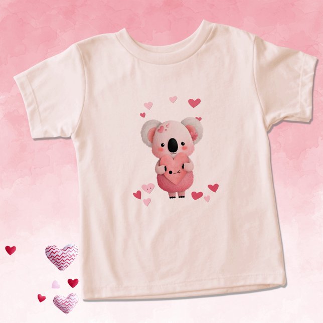 Camiseta Coala Kawaii Com Corações (Criador carregado)