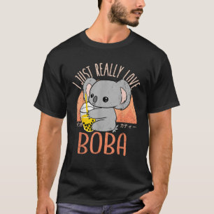 Camiseta Coala Kawaii Eu Amo Chá Bubble Boba 