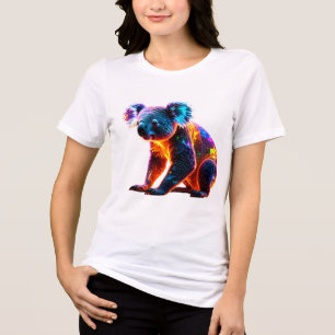 Camiseta Coala Neon Brilhante – Arte Vibrante de Vida Selva